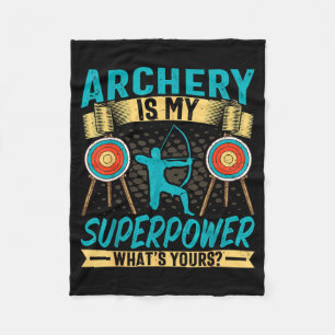 Archer Retro Vintage Boogschieten Is Mijn Superkra Fleece Deken
