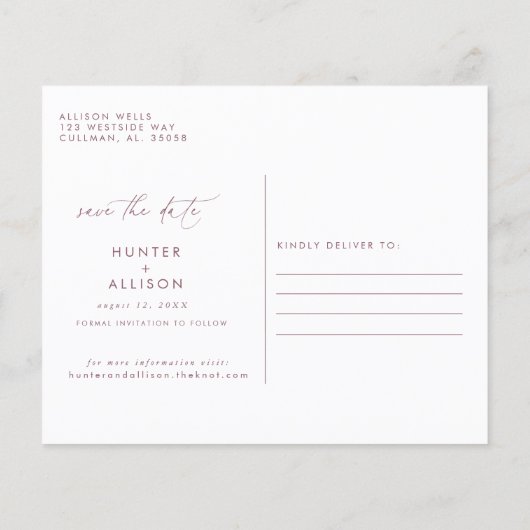 Archer Save the Date  (Achterkant)