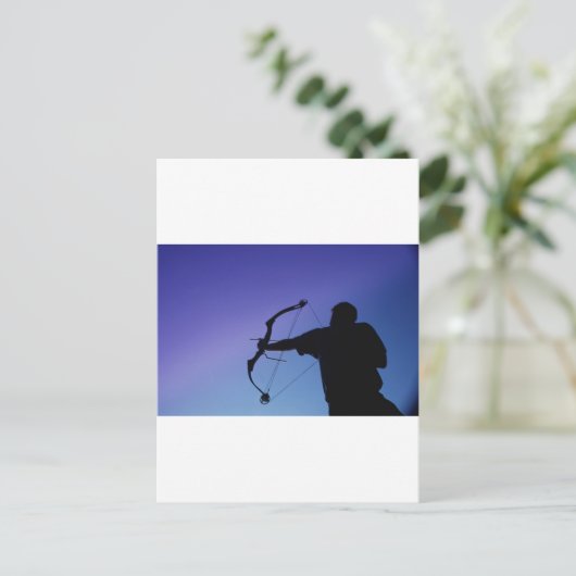 ARCHER SILHOUETTE BOW MAN BRIEFKAART (Staand voorkant)