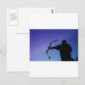 ARCHER SILHOUETTE BOW MAN BRIEFKAART (Voorkant / Achterkant)
