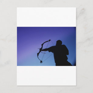 ARCHER SILHOUETTE BOW MAN BRIEFKAART