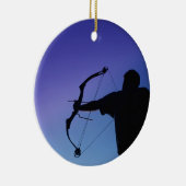ARCHER SILHOUETTE BOW MAN KERAMISCH ORNAMENT (Rechts)