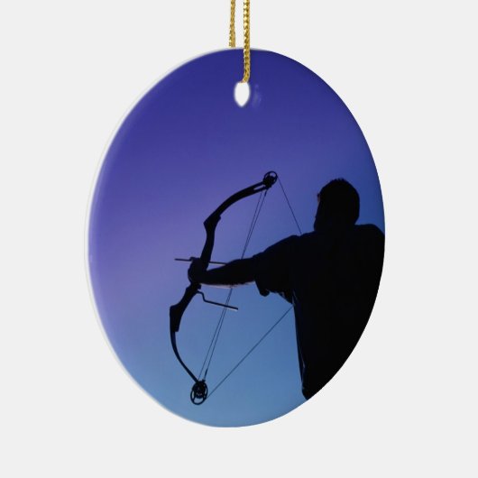 ARCHER SILHOUETTE BOW MAN KERAMISCH ORNAMENT (Rechts)