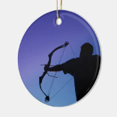 ARCHER SILHOUETTE BOW MAN KERAMISCH ORNAMENT (Links)