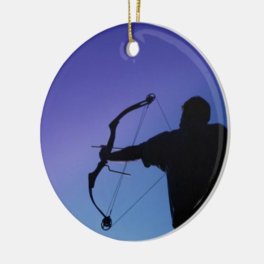 ARCHER SILHOUETTE BOW MAN KERAMISCH ORNAMENT (Links)