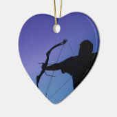 ARCHER SILHOUETTE BOW MAN KERAMISCH ORNAMENT (Links)