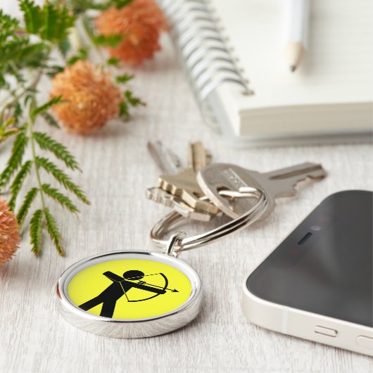 Archer sleutelhanger - geel (Zijkant)