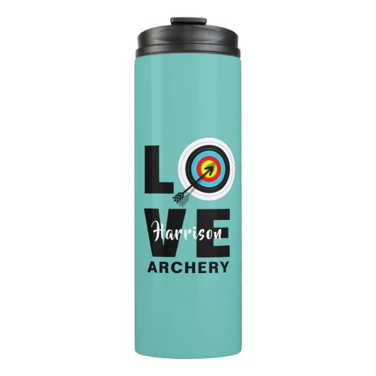 Archer Target Board Love Archery Personated Thermosbeker (Voorkant)