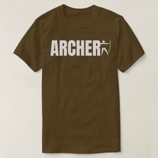 Archer Typography Archery Shooting Long Bow T-shirt (Design voorkant)