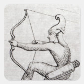 Archer Vierkante Sticker (Voorkant)