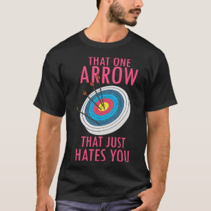 Archer voor bootschieten van vrouwen met één pijl t-shirt