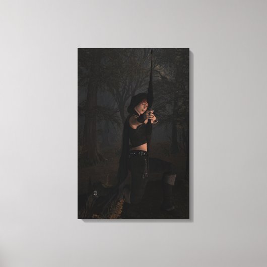 Archeress Digitale Fantasy Kunst op Canvas Afdruk (Voorkant)