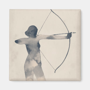 Archeress Waterverf Silhouette Magneet