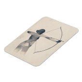 Archeress Waterverf Silhouette Magneet (Linkerzijde)