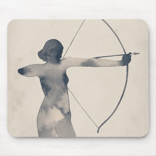 Archeress Waterverf Silhouette Muismat (Voorkant)