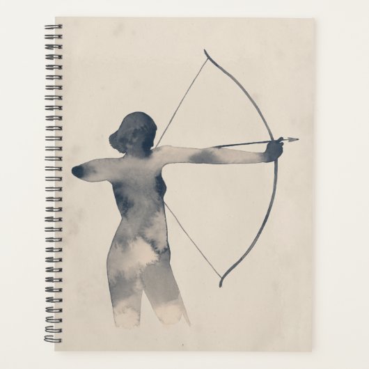 Archeress Waterverf Silhouette Planner (Voorkant)