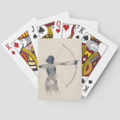 Archeress Waterverf Silhouette Pokerkaarten (Achterkant)