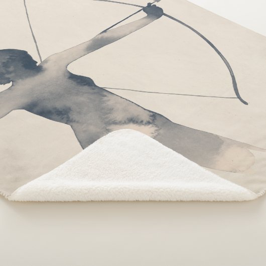 Archeress Waterverf Silhouette Sherpa Deken (3/4)