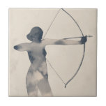 Archeress Waterverf Silhouette Tegeltje<br><div class="desc">Archeress I van Grace Popp. | 138501D</div>