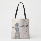 Archeress Waterverf Silhouette Tote Bag (Voorkant)