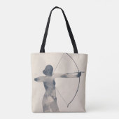 Archeress Waterverf Silhouette Tote Bag (Achterkant)