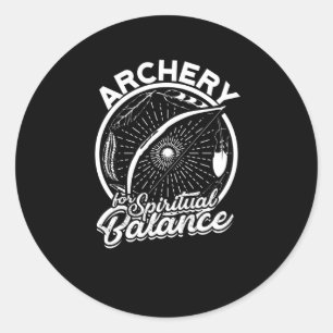 Archerie voor spiritueel evenwicht - Jacht archer Ronde Sticker