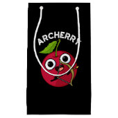 Archerry Funny Fruit Archery Pun Dark BG Klein Cadeauzakje (Voorkant)