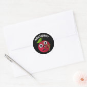 Archerry Funny Fruit Archery Pun Dark BG Ronde Sticker (Envelop)