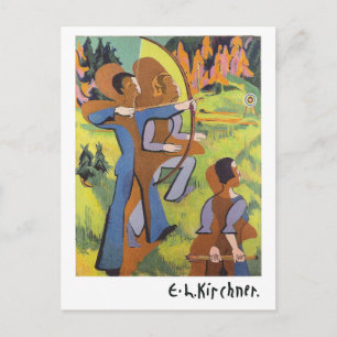 Archers (1935-1937) van Ernst Ludwig Kirchner Briefkaart