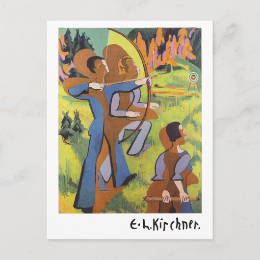 Archers (1935-1937) van Ernst Ludwig Kirchner Briefkaart (Voorkant)