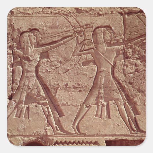 Archers, detail van de jacht op Ramesses III Vierkante Sticker (Voorkant)