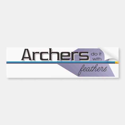 Archers doen het... bumpersticker (Voorkant)