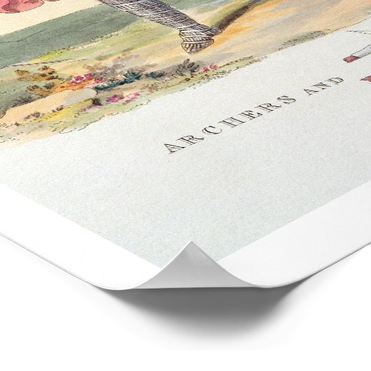 Archers en een Cross-bowman, 1312, van 'Ouderlijk  Poster (Hoek)