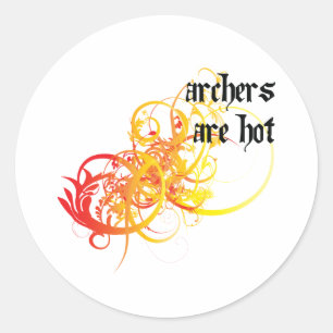 Archers zijn heet ronde sticker