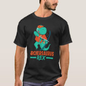 Archersaurus Rex Bow Arrow Archery Archer Dinosaur T-shirt (Voorkant)