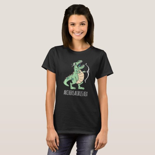 Archersaurus Rex Dino Archer Archersaurus Rex T-shirt (Voorkant volledig)