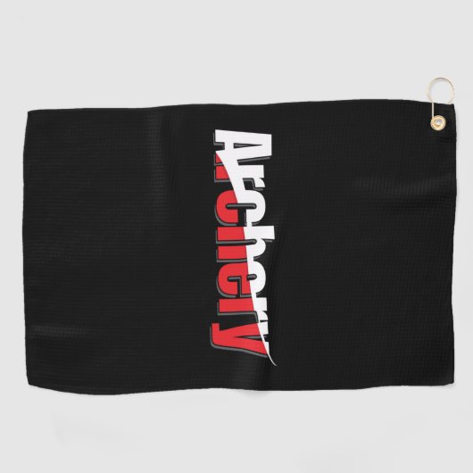 Archery Abstract Swish - Graphic Two-Tone Art Golfhanddoek (Horizontaal)