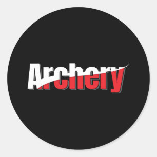 Archery Abstract Swish - Graphic Two-Tone Art Ronde Sticker