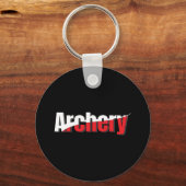 Archery Abstract Swish - Graphic Two-Tone Art Sleutelhanger (Voorkant)