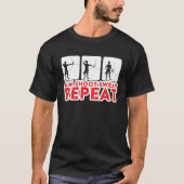 Archery Aim Shoot Swear Repeteren T-shirt (Voorkant)