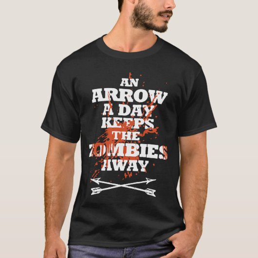 Archery An Arrow A Day houdt de zigeuners weg T-shirt (Voorkant)