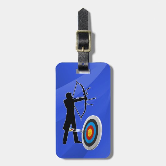 Archery - Archer and Target design Bagagelabel (Voorkant verticaal)