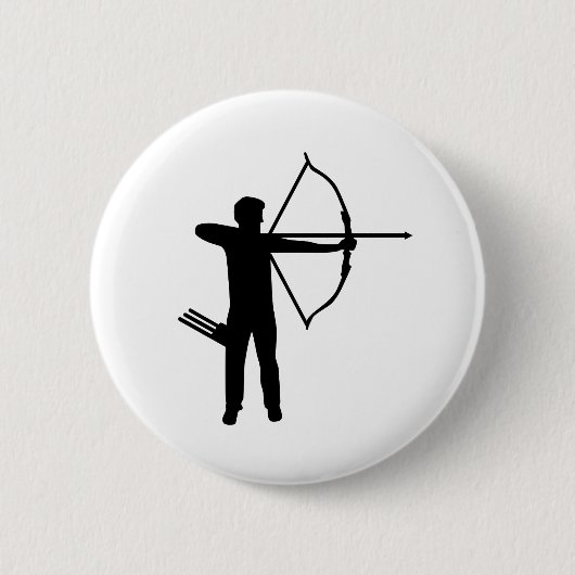 Archery archer ronde button 5,7 cm (Voorkant)