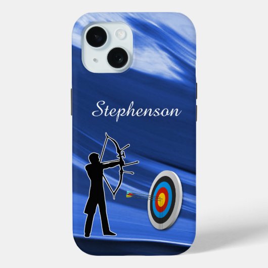 Archery - Archer Silhouette and target Personalize Case-Mate iPhone Case (Achterkant)