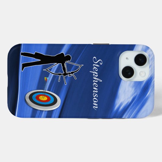 Archery - Archer Silhouette and target Personalize Case-Mate iPhone Case (Achterkant (horizontaal))
