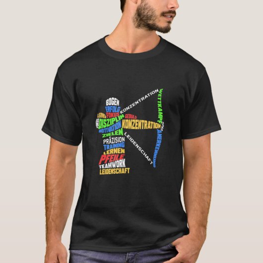 Archery Arrows Target Word Archer T-shirt (Voorkant)