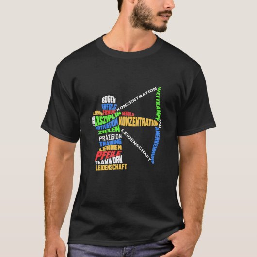 Archery Arrows Target Word Archer T-shirt (Voorkant)