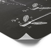 Archery Bow 1929 Patent Art Chalkboard Poster (Hoek)