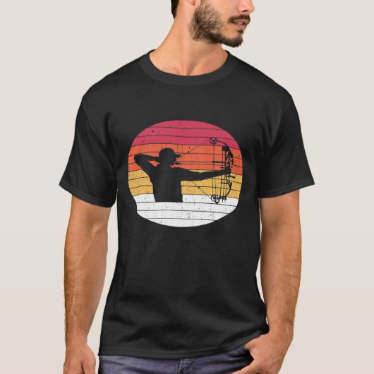 Archery Bow Hunting Vintage Retro T-shirt (Voorkant)