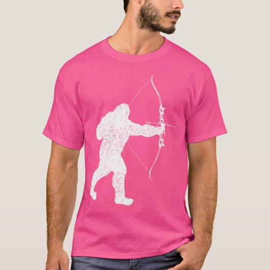 Archery Bowman Archer Bowhunter Arrow Bow Bigfoot T-shirt (Voorkant)